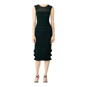 Sachin & Babi Skye Dress Sleeveless Ruffle in Crochet Knit Size Medium
